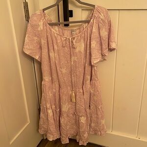 Midi Dress /Bath suit cover up, lavender color -Blu Halo Boutique